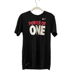 Nike Dri-FIT Power Of One Breast Cancer Awareness T-Shirt Women's Small Black